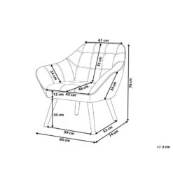 Beliani Clubfauteuil KARIS - Blauw Fluweel -Leenbakker Winkel 000d3325b7354ab1a7b2a7abeb2dc639