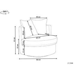 DALBY - Fauteuil - Wit - Bouclé -Leenbakker Winkel 003941479cd34fb489439c897ad8691e