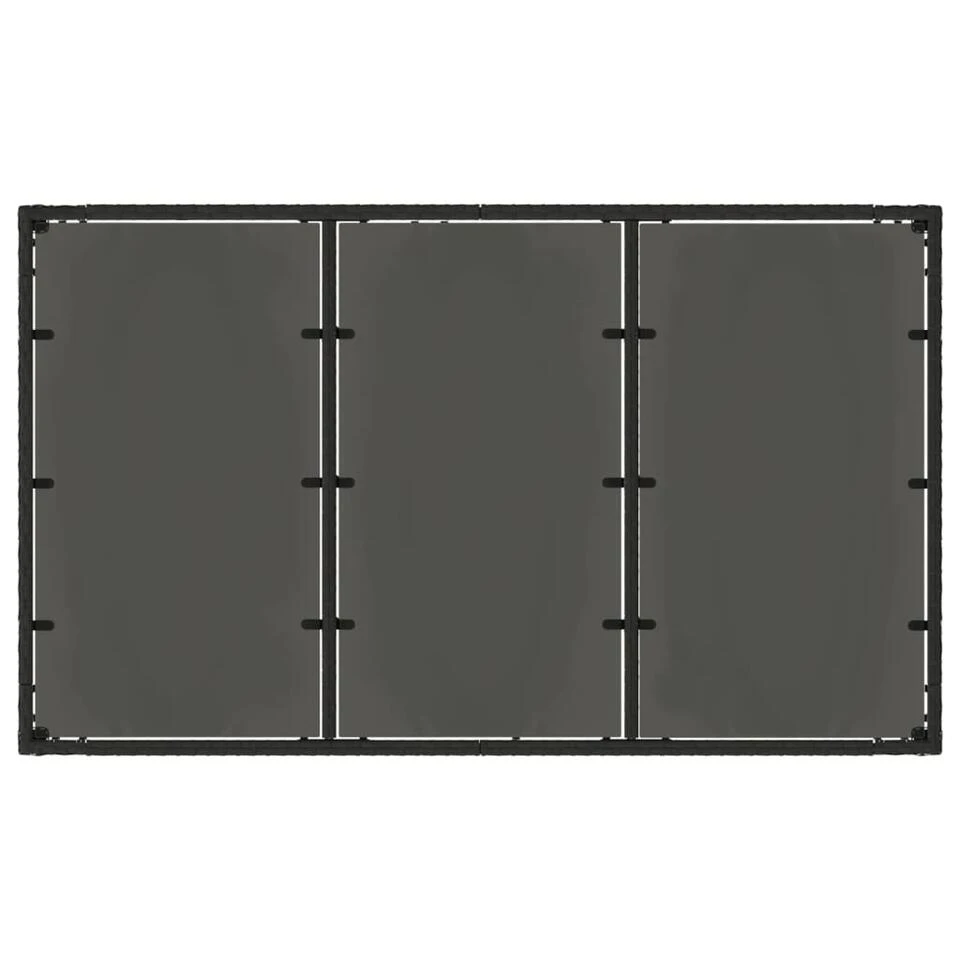 VidaXL - Tuintafel - Zwart - Poly Rattan - 150 X 90 X 75 Cm 6 VidaXL - Tuintafel - Zwart - Poly Rattan - 150 X 90 X 75 Cm - Afbeelding 6