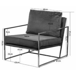 Retro Metalen Fauteuil Met Beige Fluweel -Leenbakker Winkel 02511776c0a84867858cb253320aa783