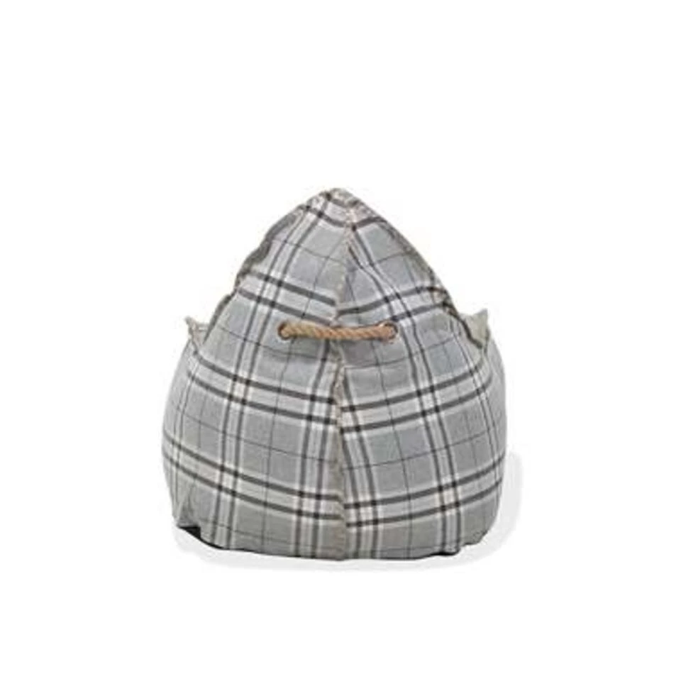 Beliani Zitzak DROP LINEN - Grijs Polyester 6 Beliani Zitzak DROP LINEN - Grijs Polyester - Afbeelding 6