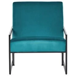 DELARY - Fauteuil - Blauwgroen - Fluweel -Leenbakker Winkel 032e18ec688d4dcdb51682eba43fa22f