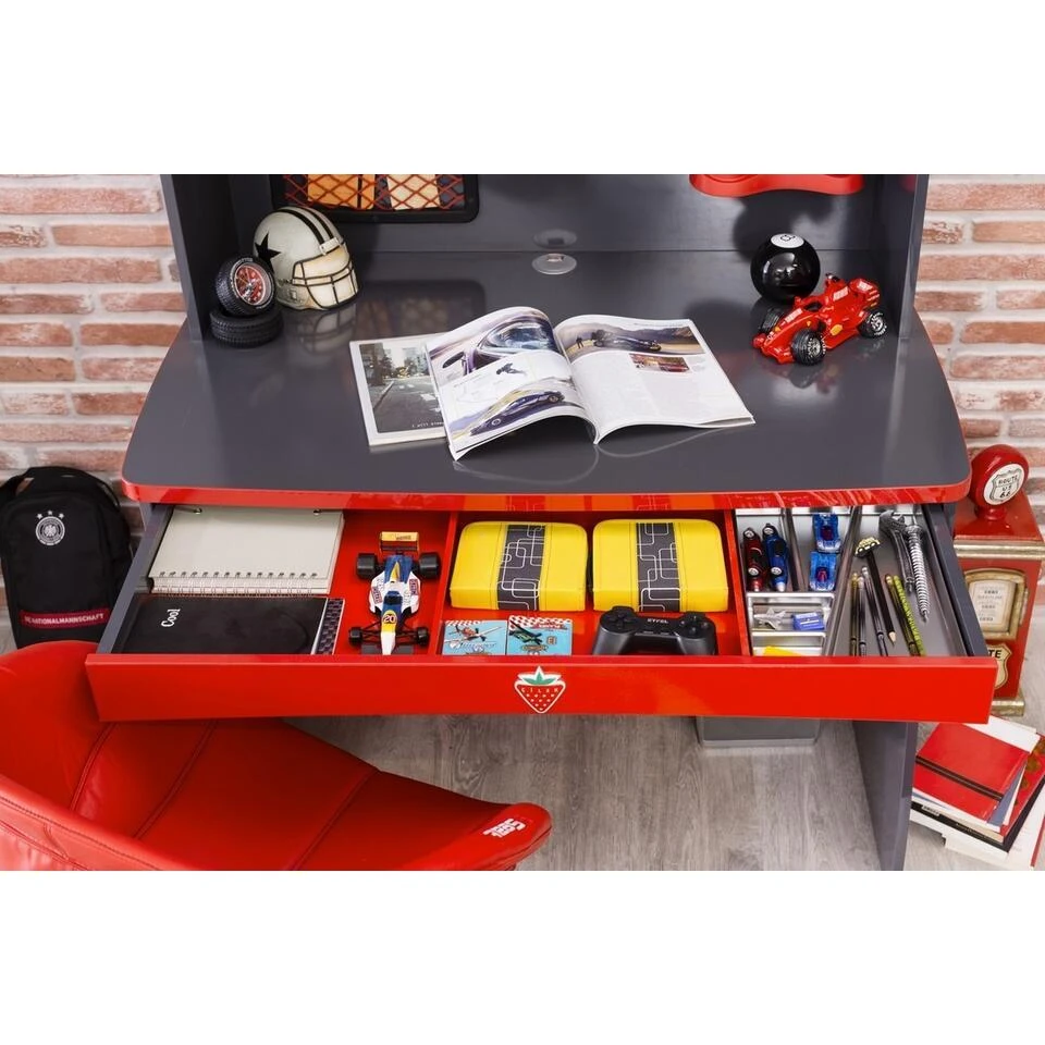 Cilek Champion Racer - Autobureau - Jongenskamer - 68x107x75 Cm - Rood 5 Cilek Champion Racer - Autobureau - Jongenskamer - 68x107x75 Cm - Rood - Afbeelding 5