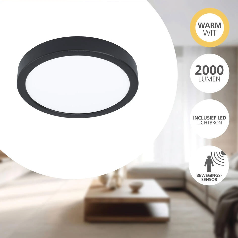 EGLO Fueva 5 Opbouwlamp - LED - Ø 21 Cm - Zwart/Wit 3 EGLO Fueva 5 Opbouwlamp - LED - Ø 21 Cm - Zwart/Wit - Afbeelding 3