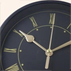 MISOU Tafelklok Zwart Metaal Goude Wijzerplaat 19cm -Leenbakker Winkel 04a6af842ed14928bc5c840d56249aa3