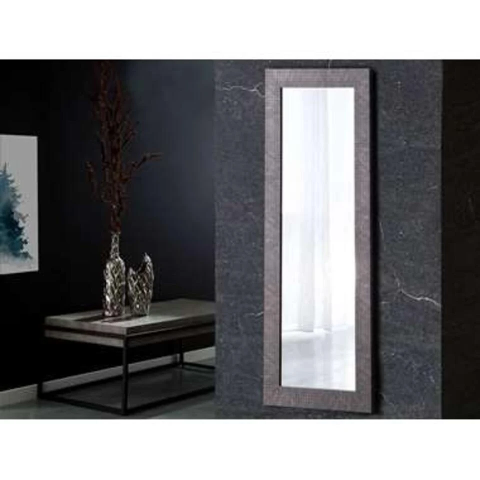 Beliani Wandspiegel PLAISIR - Zwart Synthetisch Materiaal 2 Beliani Wandspiegel PLAISIR - Zwart Synthetisch Materiaal - Afbeelding 2