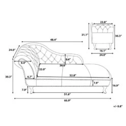 NIMES - Chaise Longue - Wit - Linkerzijde - Kunstleer -Leenbakker Winkel 0645fa7e1bb6401da6fd60e322ec5e58 3