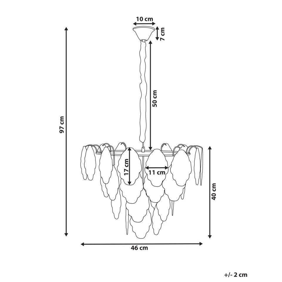 ACARIGUA - Kroonluchter - Messing/Transparant - Glas 4 ACARIGUA - Kroonluchter - Messing/Transparant - Glas - Afbeelding 4