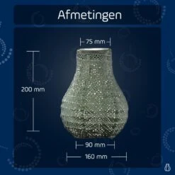 LUMIZ Solar Lampion Topaze Bulb - 16 Cm - Sage Groen -Leenbakker Winkel 070d5d12eebb44a0848d10590075da36