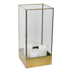 LOFT42 Liva Windlicht - Goud - Metaal - 45x21x21 -Leenbakker Winkel 0724b97be0984d71963e173abe7bab6d