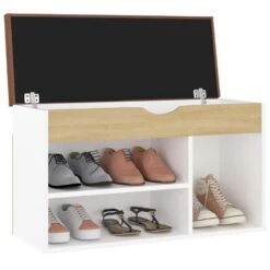 VidaXL - Schoenenbank - Beige - Bewerkt Hout -Leenbakker Winkel 0736f6cb17bd49a7bb15dc914896a39c
