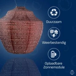 Lumiz Lampion Op Zonne Energie - Solar Tuinverlichting - Koperen Set - 3 Stuks -Leenbakker Winkel 088d3e6a7a47494c8a2886ddf8a0660b 1