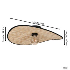 EGLO Marywell Plafonnière - E27 - Hout - Zwart/Bruin -Leenbakker Winkel 0956813e494d413590e6903729ba6612