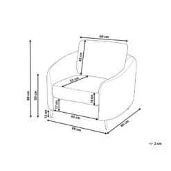 Beliani Fauteuil TROSA - Grijs Polyester -Leenbakker Winkel 0aa3edf187c14202bf6ff6a2457a851d