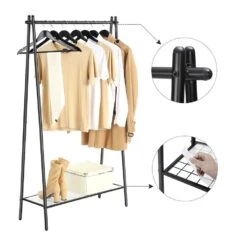 Parya Home Stalen Kledingrek Met Kledingstang - Zwart -Leenbakker Winkel 0ab825ec69224963811f9239738c7e6c