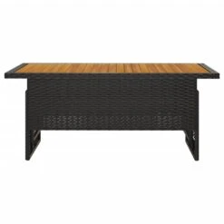 VidaXL - Tuintafel - Zwart - Acaciahout En Poly Rattan - 100x50x43/63 Cm 9 VidaXL - Tuintafel - Zwart - Acaciahout En Poly Rattan - 100x50x43/63 Cm -Leenbakker Winkel 0b18348da7b8442ba919628bb50c910e
