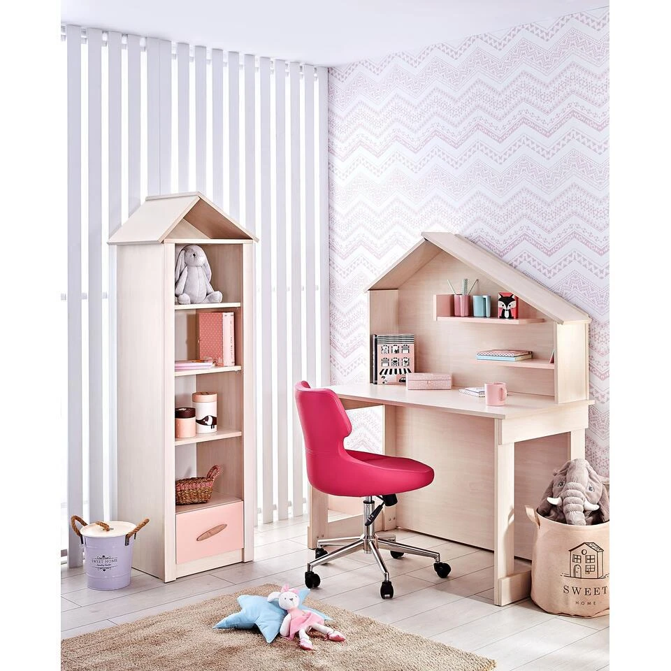 Cento - Kinderbureau - Meisjeskamer - 120x60x148 Cm - Roze 3 Cento - Kinderbureau - Meisjeskamer - 120x60x148 Cm - Roze - Afbeelding 3
