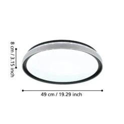 EGLO Seluci Plafonnière - LED - 49 Cm - Zwart -Leenbakker Winkel 0c7397ec5fe345aea9afe334965c9433