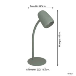 EGLO Carlo Tafellamp - Bureaulamp - E14 - 46 Cm - Groen - Kantelbaar -Leenbakker Winkel 0cd1416aecc94fcf951e2a915078a94d