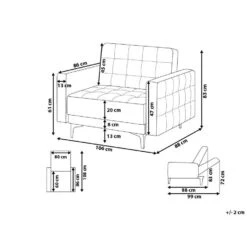 Beliani Fauteuil ABERDEEN - Grijs Polyester -Leenbakker Winkel 0cf55b14ee57452eb1dcd909074ca5ca