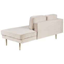 MIRAMAS - Chaise Longue - Beige - Linkerzijde - Fluweel -Leenbakker Winkel 0f6973cdca4c48c1b171abe44660e1fb