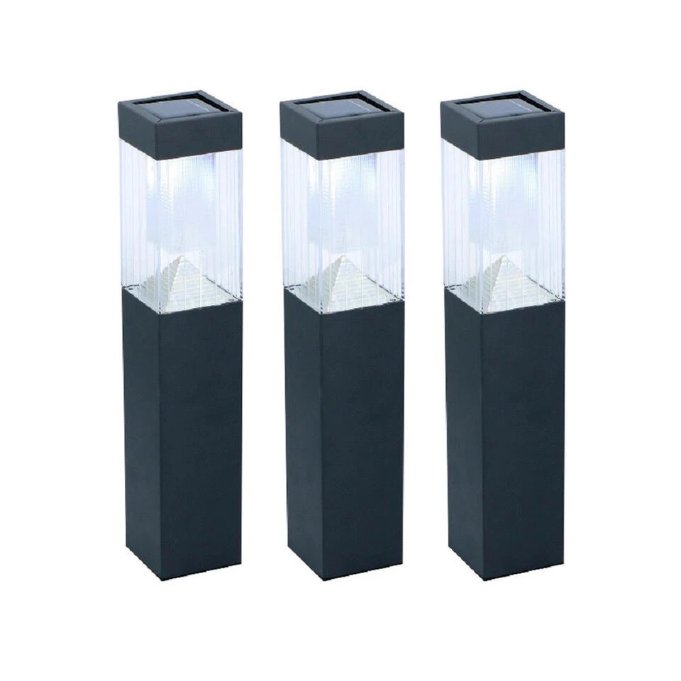 Merkloos Grundig Prikspot - 3 Stuks - Zwart - Solar - Tuinverlichting- 34 Cm 1 Merkloos Grundig Prikspot - 3 Stuks - Zwart - Solar - Tuinverlichting- 34 Cm