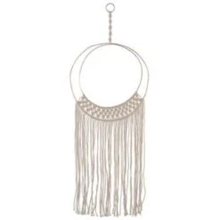 Beliani Wanddecoratie ALUVA - Beige Katoen