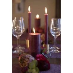 Duni Stompkaars - Paars - 7 X 15 Cm - 50 Branduren -Leenbakker Winkel 1000003417 0102