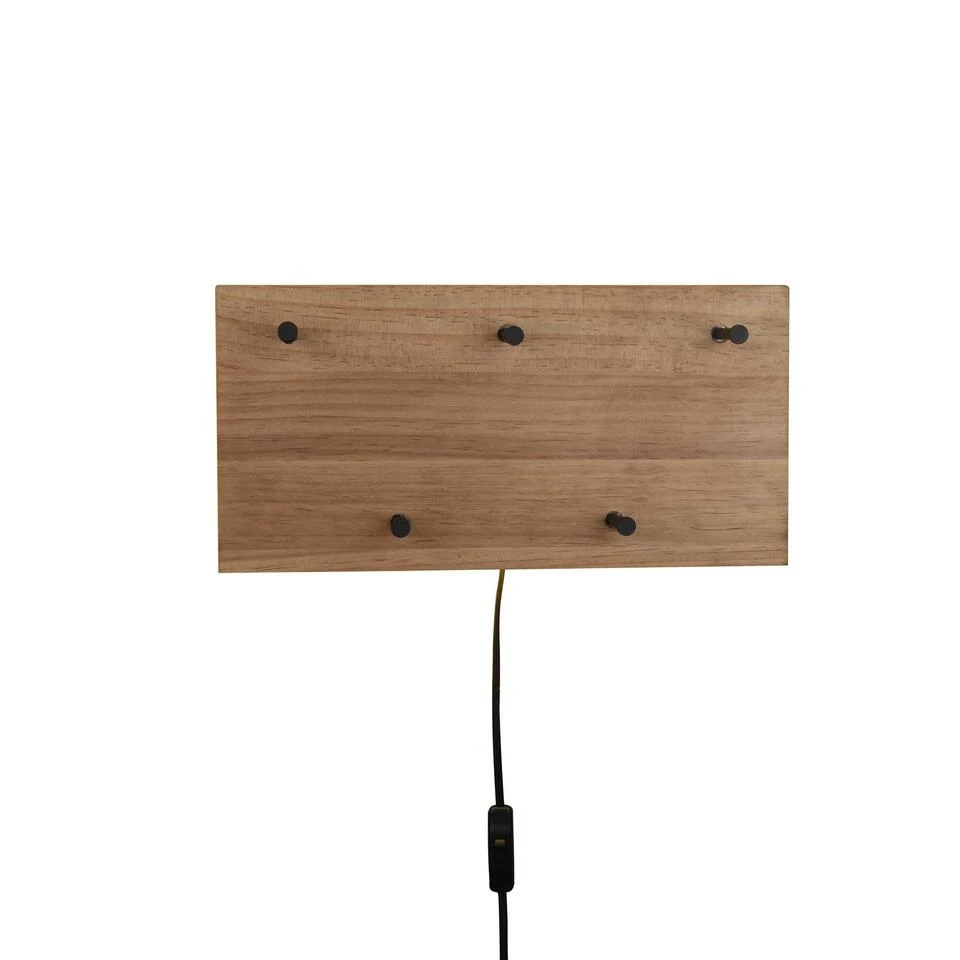 Trio Leuchten Kapstok Romy LED - 40 X 20 Cm - 5 Haken - Hout 2 Trio Leuchten Kapstok Romy LED - 40 X 20 Cm - 5 Haken - Hout - Afbeelding 2
