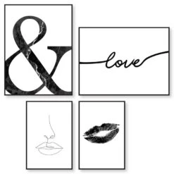 Set Poster Met Lijst - Lijnen