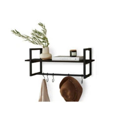 Lifa Living Victor Wandkapstok Zwart -Leenbakker Winkel 1000009738 0102