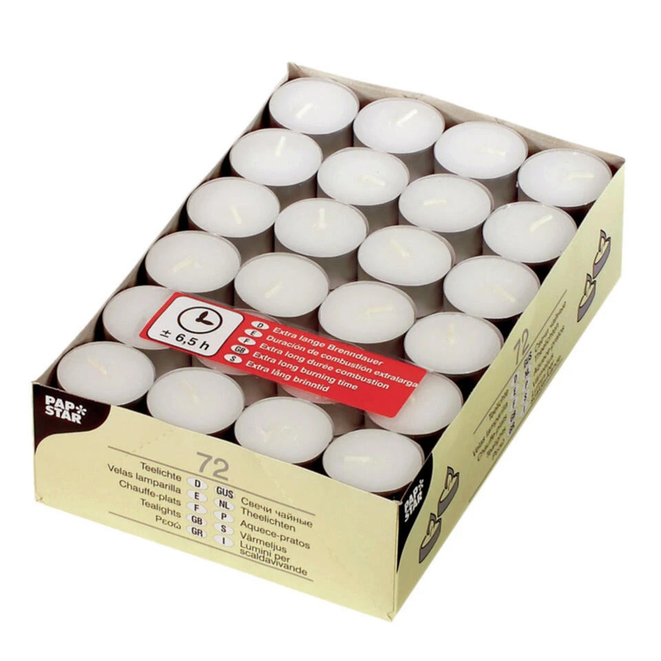 Conpax Candles Waxinelichtjes - 72 Stuks - 6 Branduren 1 Conpax Candles Waxinelichtjes - 72 Stuks - 6 Branduren