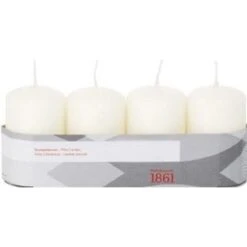 Trend Candles Stompkaarsen - 4 Stuks - Ivoor - 18 Branduren