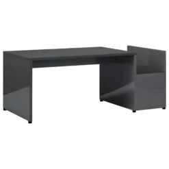 VidaXL Salontafel 90x45x35 Cm Spaanplaat Hoogglans Grijs