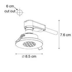 QAZQA Moderne Badkamer Inbouwspot Wit - Shed Honey 6 QAZQA Moderne Badkamer Inbouwspot Wit - Shed Honey -Leenbakker Winkel 1000014962 0102