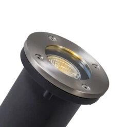 QAZQA Moderne Grondspot Staal RVS - Basic Round 6 QAZQA Moderne Grondspot Staal RVS - Basic Round -Leenbakker Winkel 1000014983 0102