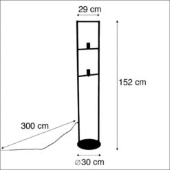 QAZQA IndustriÃ«le Vloerlamp 2-lichts Zwart - Simple Cage -Leenbakker Winkel 1000015070 0103