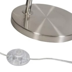 QAZQA Moderne Booglamp Staal Met Witte Stoffen Kap - Arc Basic 7 QAZQA Moderne Booglamp Staal Met Witte Stoffen Kap - Arc Basic -Leenbakker Winkel 1000015099 0103