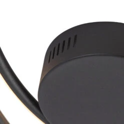 QAZQA Design Plafondlamp Zwart Incl. LED 3 Staps Dimbaar - Rowan -Leenbakker Winkel 1000015111 0103