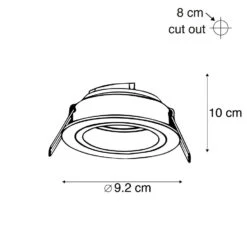 QAZQA Smart Inbouwspot Wit Rond Kantelbaar Incl. Wifi GU10 - Chuck 6 QAZQA Smart Inbouwspot Wit Rond Kantelbaar Incl. Wifi GU10 - Chuck -Leenbakker Winkel 1000015141 0102