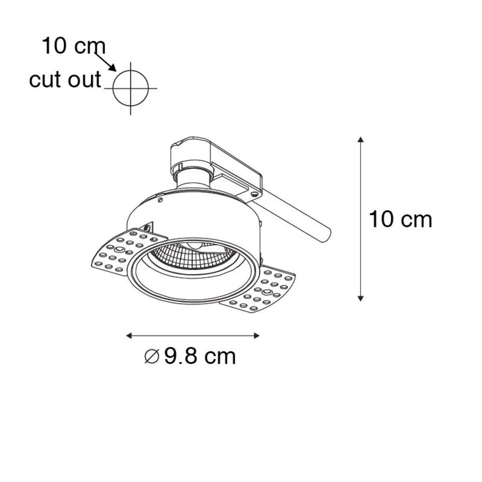 QAZQA Moderne Inbouwspot Zwart Trimless - Impact 70 3 QAZQA Moderne Inbouwspot Zwart Trimless - Impact 70 - Afbeelding 3