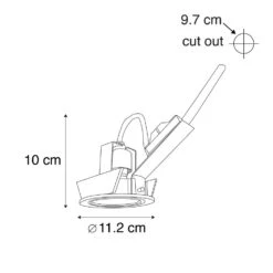 QAZQA Moderne Inbouwspot Wit Kantelbaar AR70 - Cisco 6 QAZQA Moderne Inbouwspot Wit Kantelbaar AR70 - Cisco -Leenbakker Winkel 1000015228 0102
