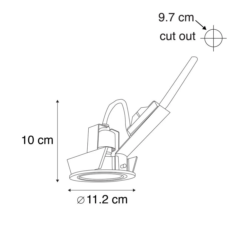 QAZQA Moderne Inbouwspot Wit Kantelbaar AR70 - Cisco 3 QAZQA Moderne Inbouwspot Wit Kantelbaar AR70 - Cisco - Afbeelding 3
