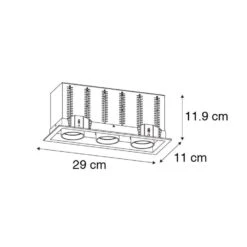 QAZQA Moderne Inbouwspot Zwart Verstelbaar 3-lichts - Roof 6 QAZQA Moderne Inbouwspot Zwart Verstelbaar 3-lichts - Roof -Leenbakker Winkel 1000015230 0102
