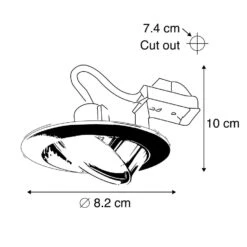 QAZQA Ronde Inbouwspot Koper Kantelbaar - Edu -Leenbakker Winkel 1000015243 0102
