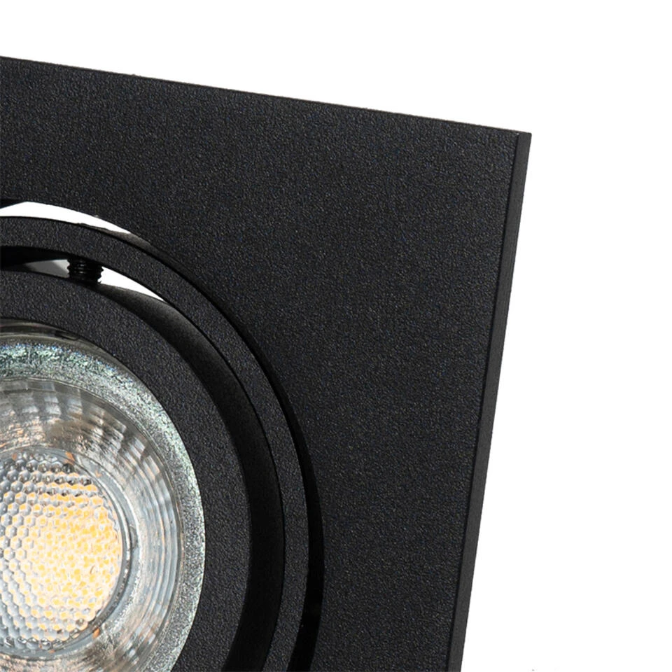 QAZQA Moderne Inbouwspot Zwart Verstelbaar - Club 2 QAZQA Moderne Inbouwspot Zwart Verstelbaar - Club - Afbeelding 2