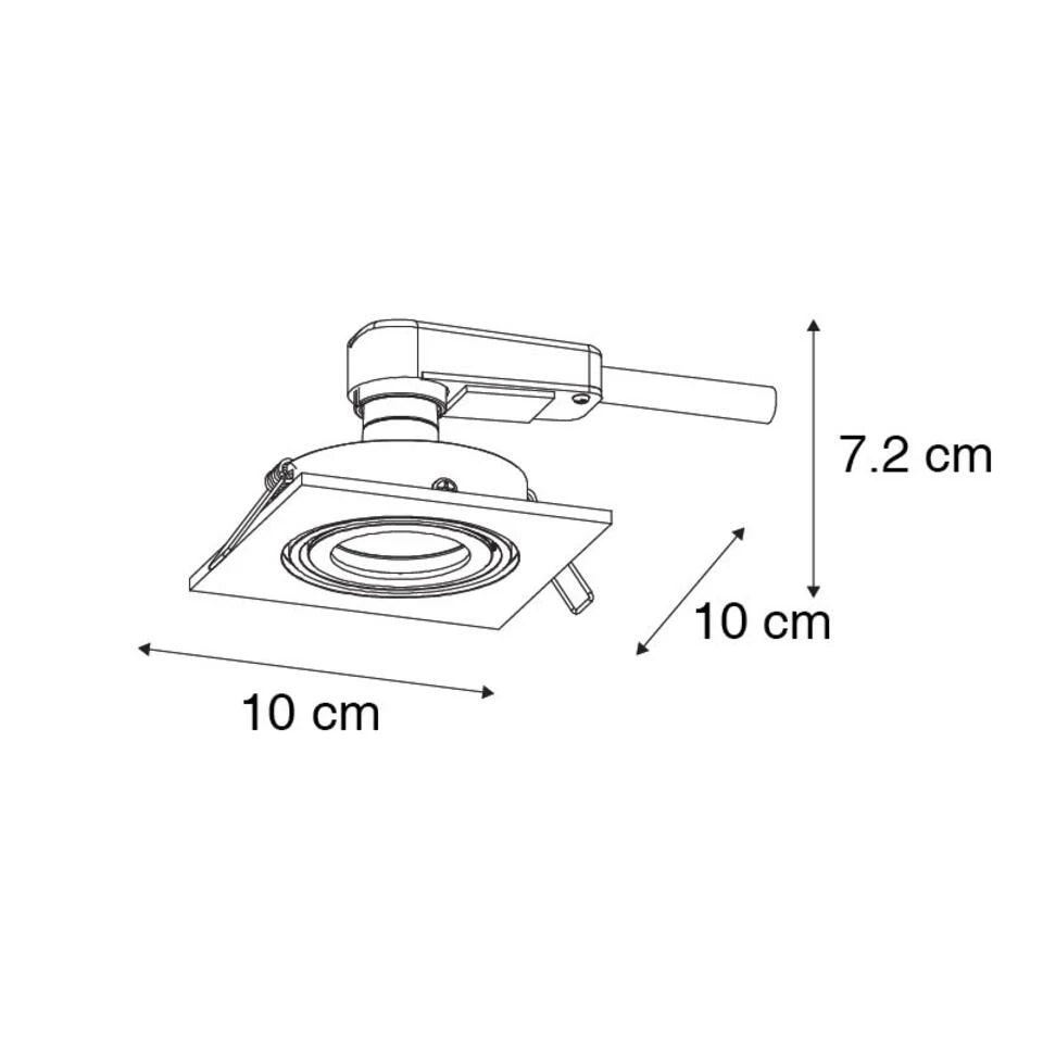 QAZQA Moderne Inbouwspot Zwart Verstelbaar - Club 3 QAZQA Moderne Inbouwspot Zwart Verstelbaar - Club - Afbeelding 3