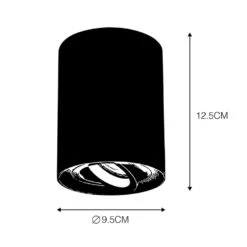 QAZQA Smart Opbouwspot Antraciet Kantelbaar Incl. Wifi GU10 - Rondoo Up -Leenbakker Winkel 1000015282 0102