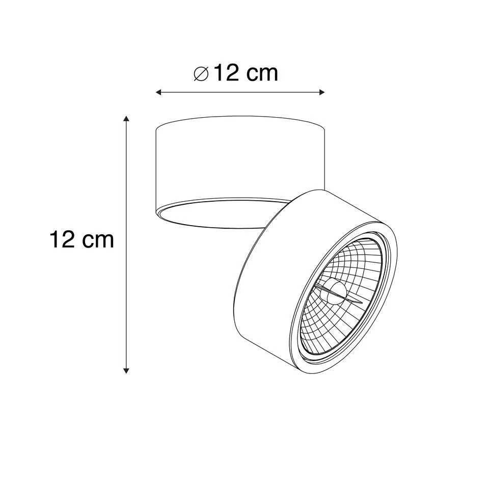 QAZQA Moderne Spot Zwart Rond Verstelbaar - Go Nine 3 QAZQA Moderne Spot Zwart Rond Verstelbaar - Go Nine - Afbeelding 3