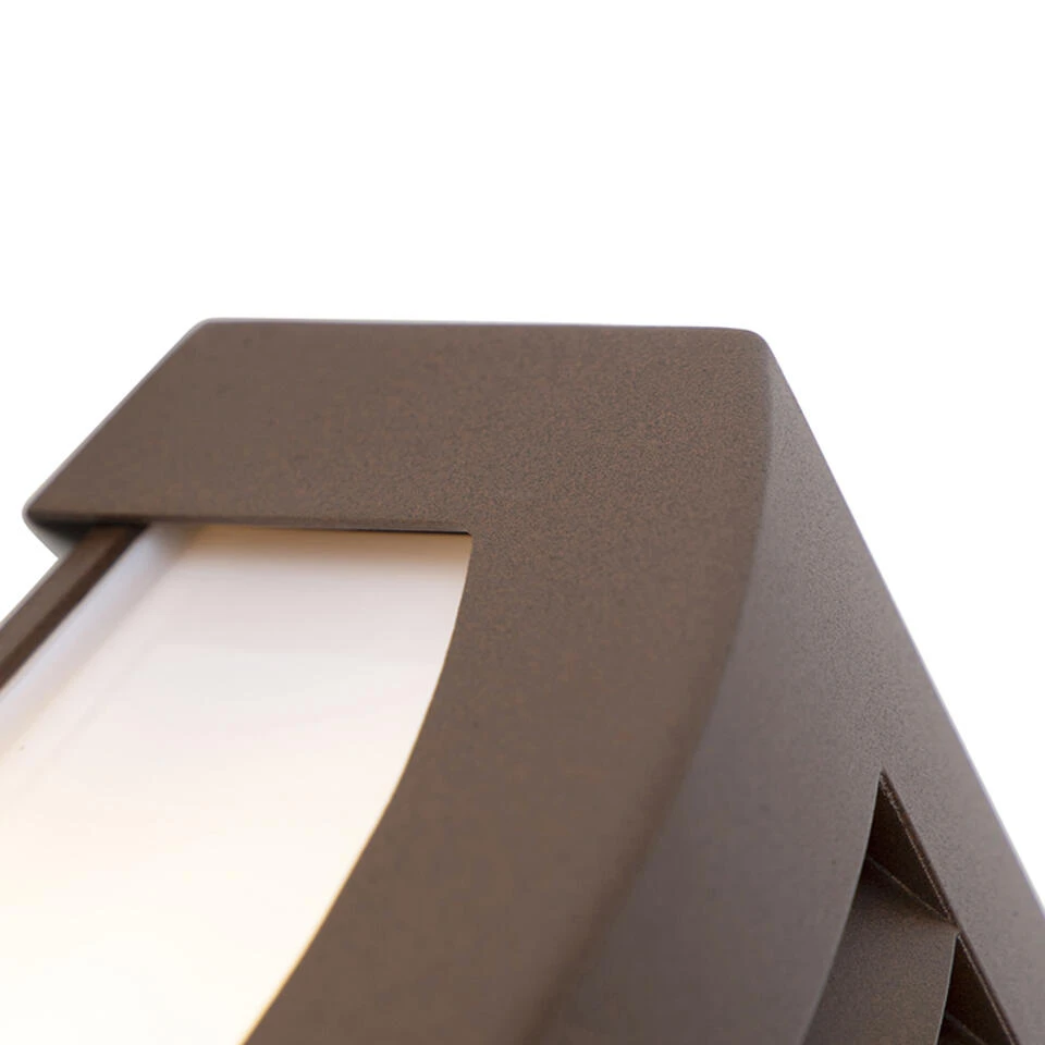 QAZQA Moderne Wandlamp Roestbruin IP44 - Hurricane 1 2 QAZQA Moderne Wandlamp Roestbruin IP44 - Hurricane 1 - Afbeelding 2